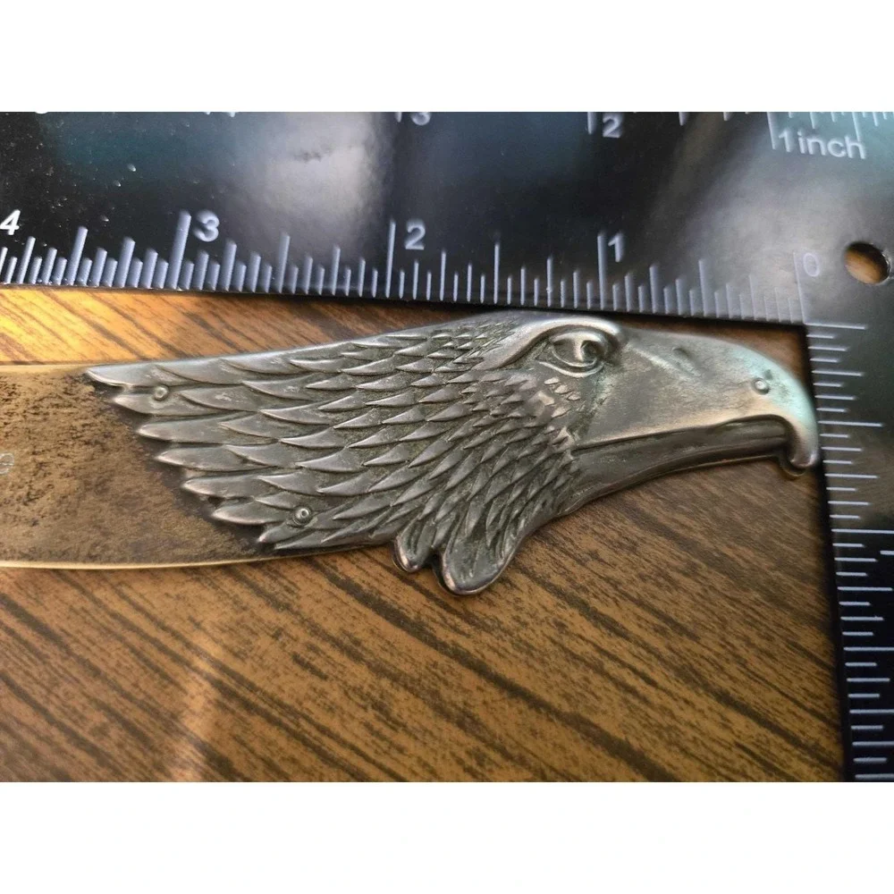 Vintage Thos. Walpole Eagle Head Brass Letter Opener Desk Accessory